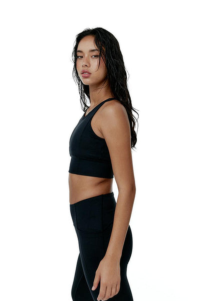 Top deportivo de sujeción alta Diardi - Black-Black Limba