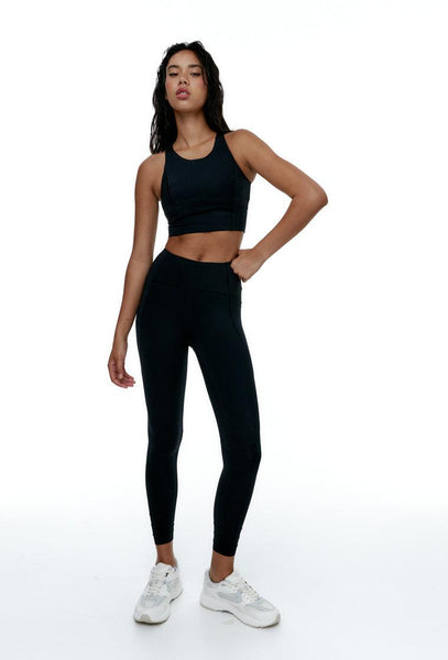 Top deportivo de sujeción alta Diardi - Black-Black Limba