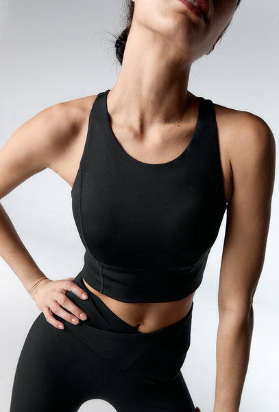 Top deportivo de sujeción alta Diardi - Black-Black Limba