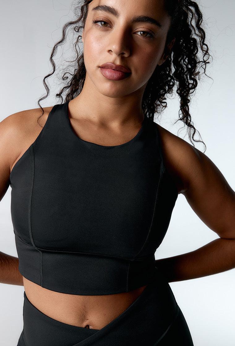 Top deportivo de sujeción alta Diardi - Black-Black Limba