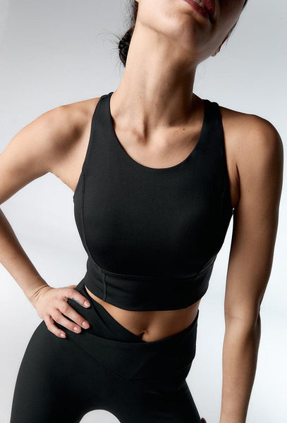 Top deportivo de sujeción alta Diardi - Black-Black Limba