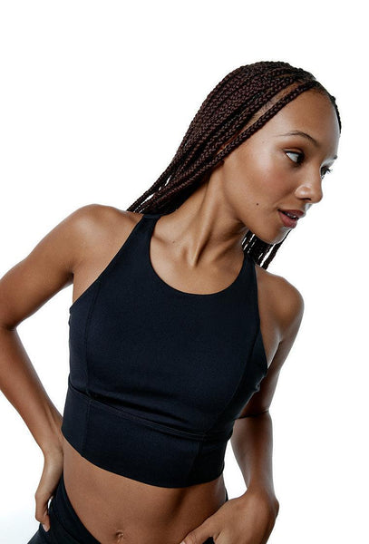 Top deportivo de sujeción alta Diardi - Black-Black Limba