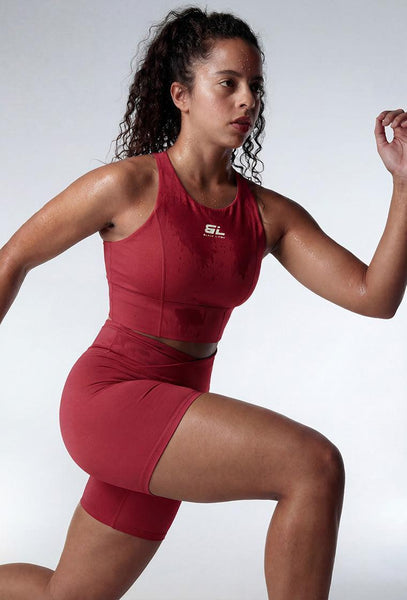 Top deportivo de sujeción alta Diardi - Cherry-Black Limba