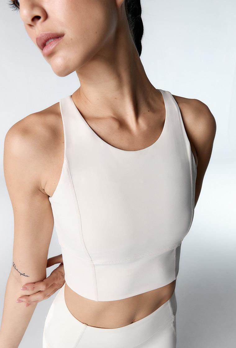 Top deportivo de sujeción alta Diardi - Cream-Black Limba