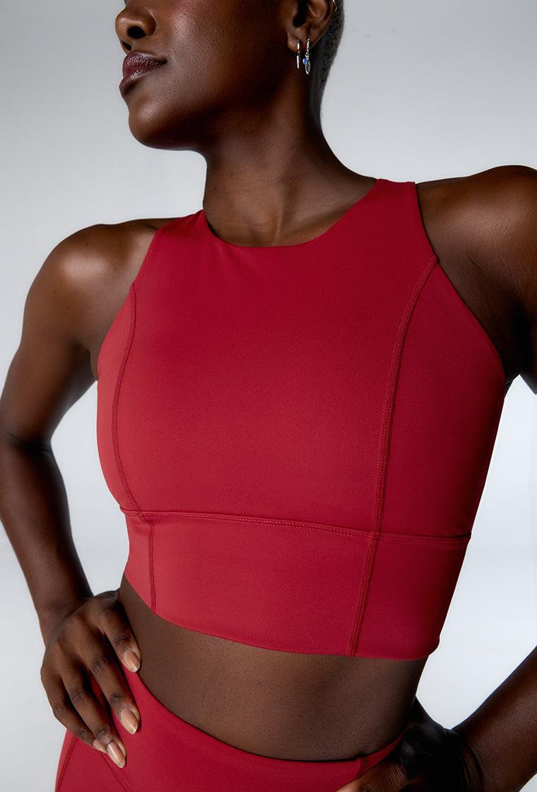 Top deportivo de sujeción alta Diardi - Red-Black Limba