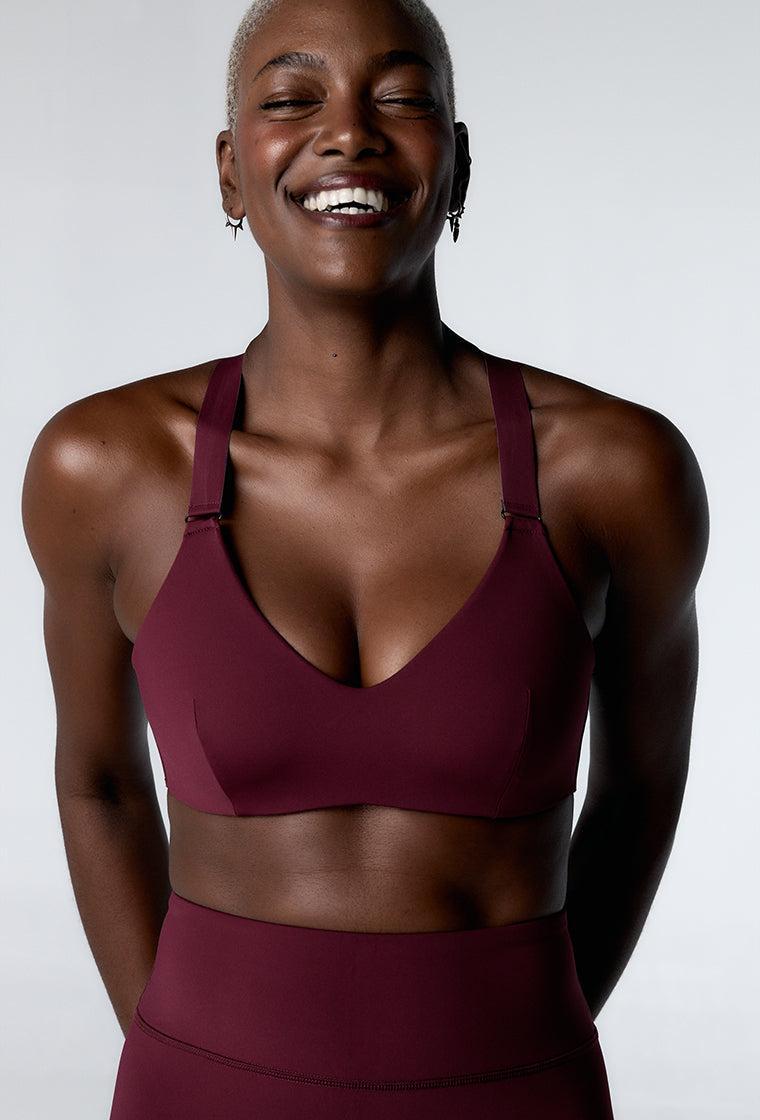 Top deportivo de sujeción alta Impact Line - Aubergine-Black Limba