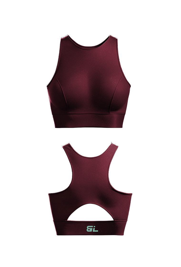 Top deportivo de sujeción alta Impact Pro - Aubergine-Black Limba