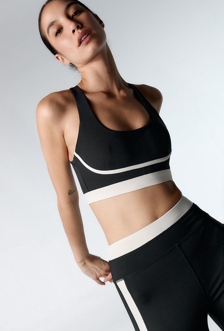 Top deportivo de sujeción alta Tao - Black-Black Limba