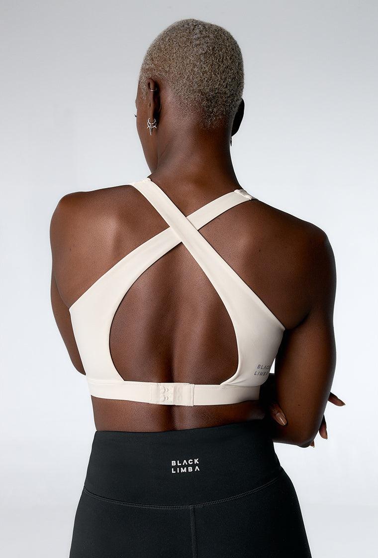 Top deportivo de sujeción alta Tao - Cream-Black Limba