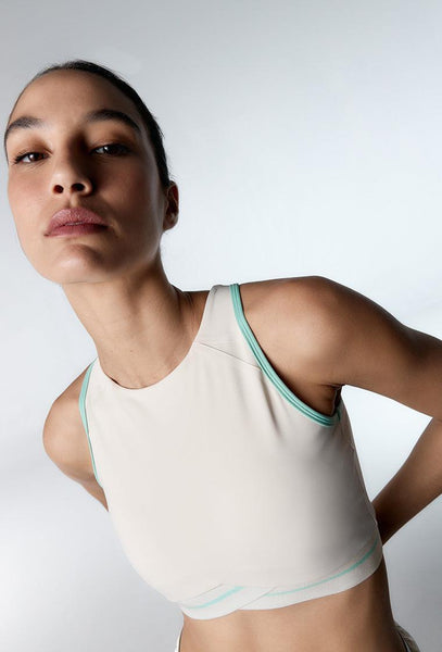 Top deportivo de sujeción alta Tokio - Cream-Black Limba