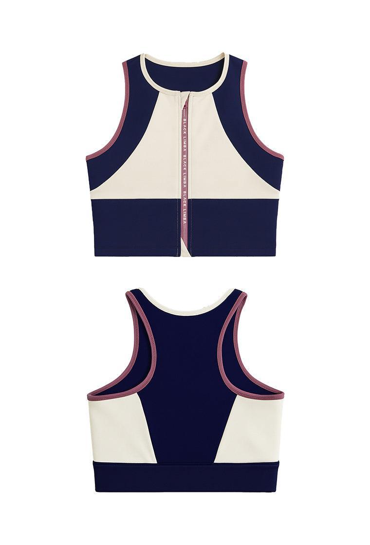 Top deportivo de sujeción alta Track Line - Navy, Cream & Tulipwood-Black Limba