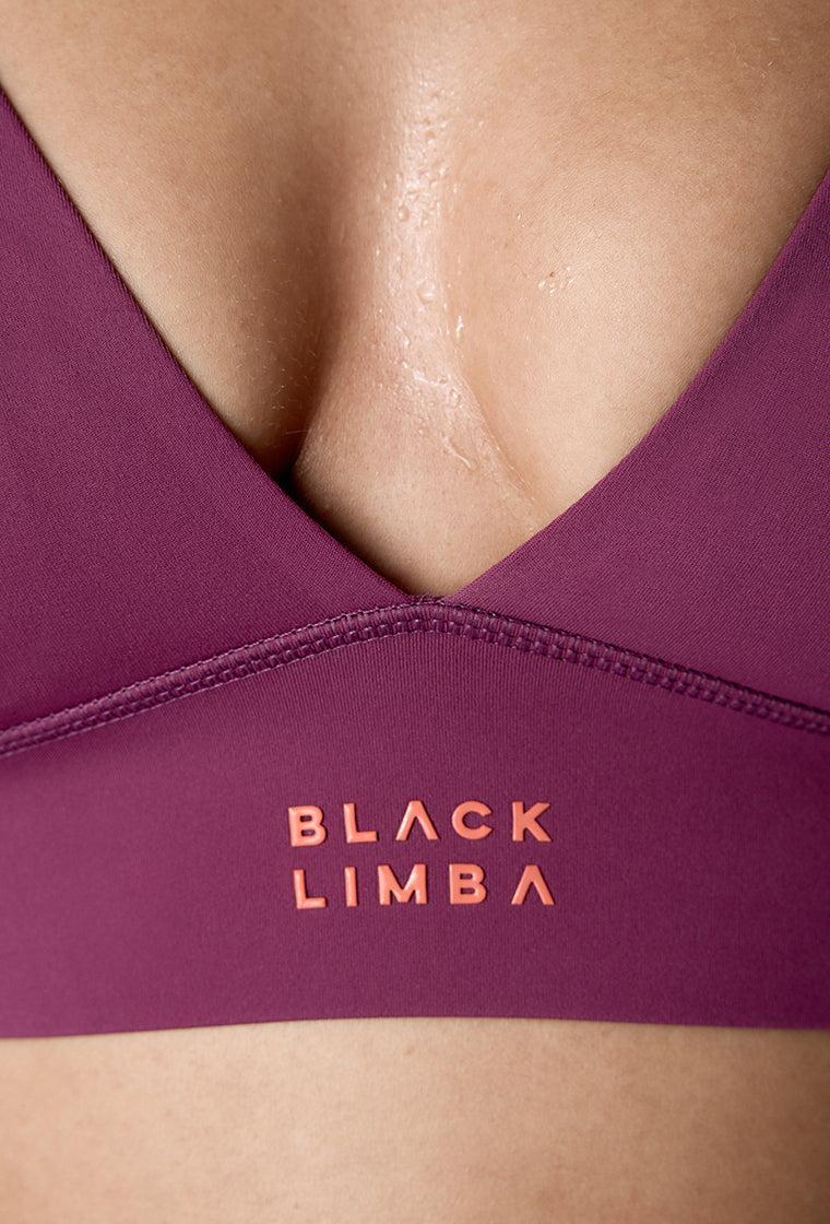 Top deportivo de sujeción baja Curve Line - Amaranth-Black Limba