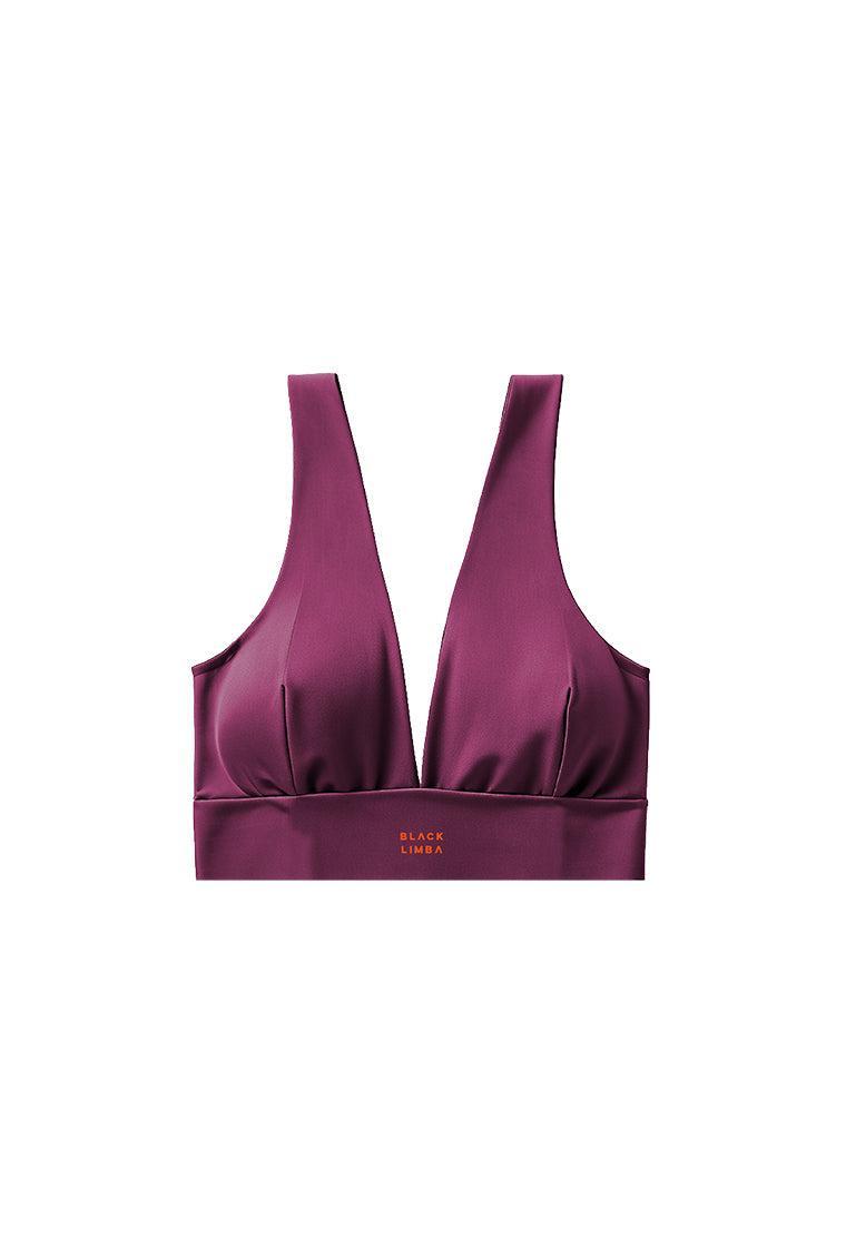 Top deportivo de sujeción baja Curve Line - Amaranth-Black Limba