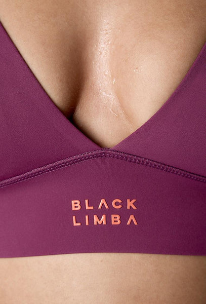 Top deportivo de sujeción baja Curve Line - Amaranth-Black Limba