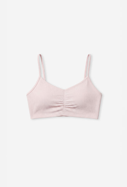 Top deportivo de sujeción baja Elle - Marshmallow-Black Limba