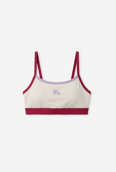 Top deportivo de sujeción baja Sand - Cream-Black Limba