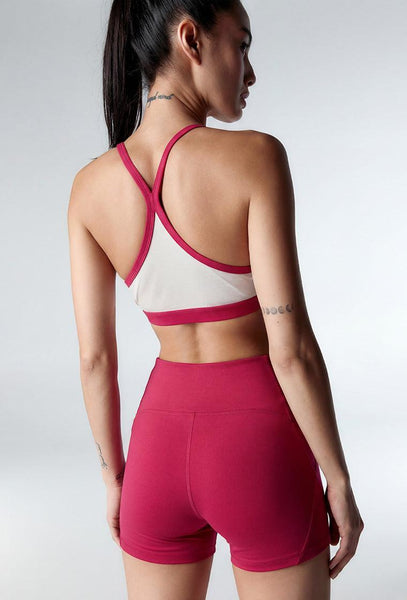 Top deportivo de sujeción baja Sand - Cream-Black Limba