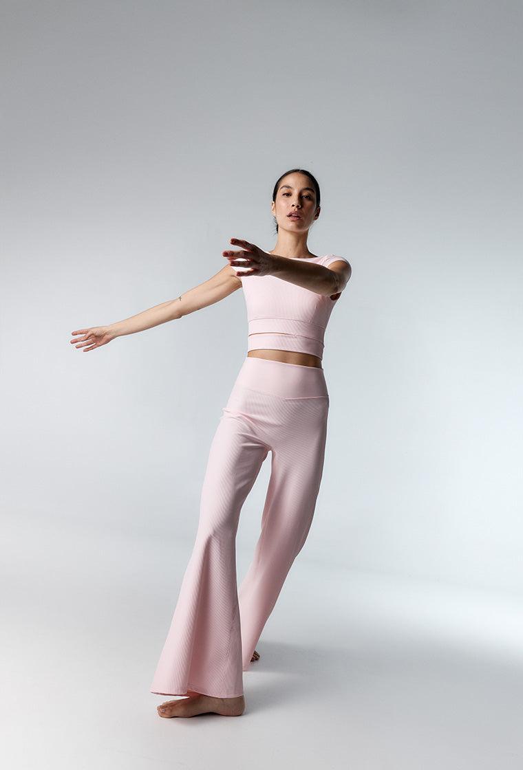 Top deportivo de sujeción media Nonna - Marshmallow-Black Limba