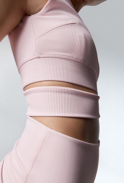 Top deportivo de sujeción media Nonna - Marshmallow-Black Limba