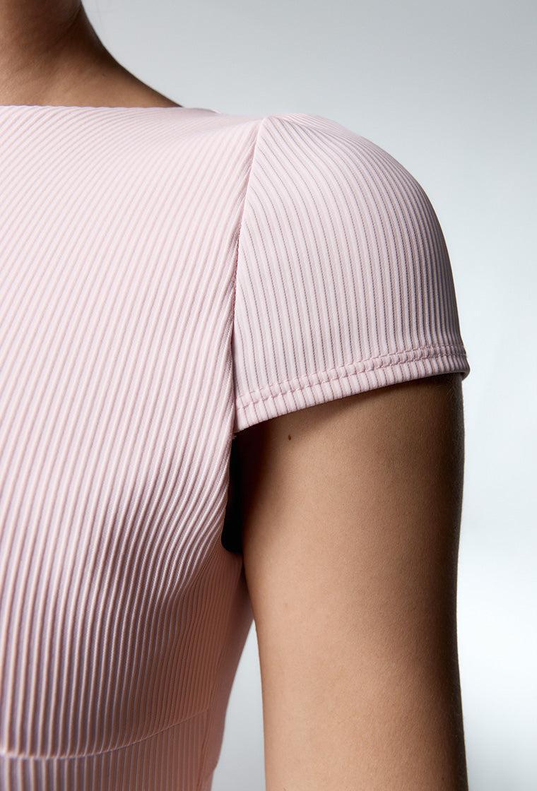 Top deportivo de sujeción media Nonna - Marshmallow-Black Limba