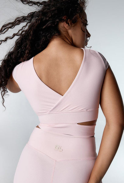 Top deportivo de sujeción media Nonna - Marshmallow-Black Limba