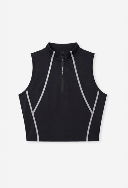 Top deportivo de sujeción media Race - Black-Black Limba