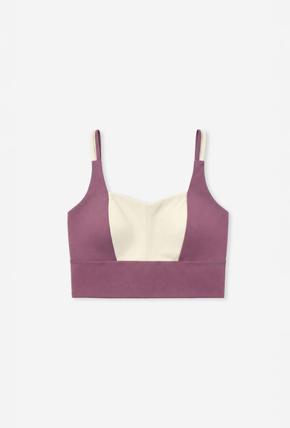 Top deportivo de sujeción media Twist - Tulipwood & Cream-Black Limba
