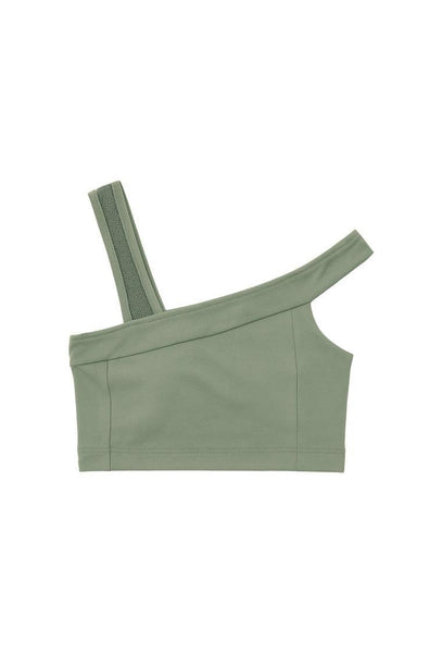 Top deportivo de sujeción media Vals - Matcha-Black Limba