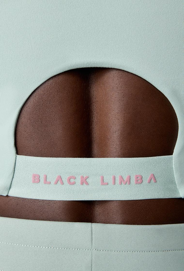 Top deportivo de sujeción media Vals - Matcha-Black Limba