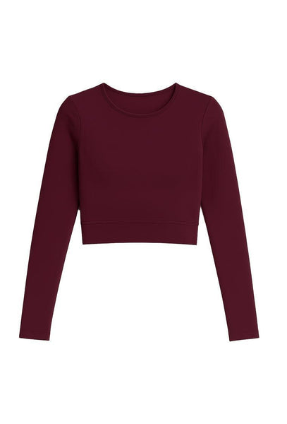 Top deportivo manga larga Relya - Aubergine-Black Limba