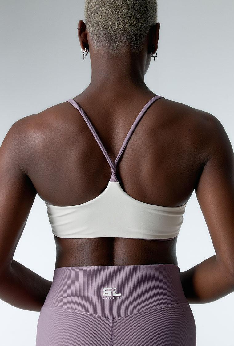 Top deportivo reversible Rever - Mauve & Cream-Black Limba