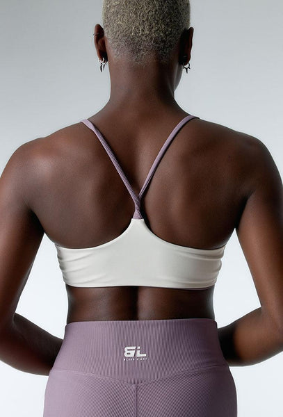 Top deportivo reversible Rever - Mauve & Cream-Black Limba