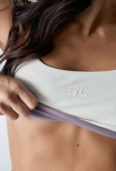 Top deportivo reversible Rever - Mauve & Cream-Black Limba