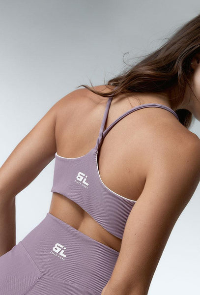 Top deportivo reversible Rever - Mauve & Cream-Black Limba