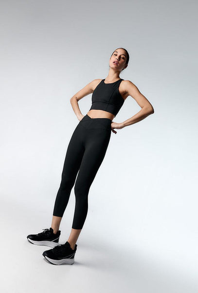 Top deportivo sujeción alta Diardi - Black-Black Limba