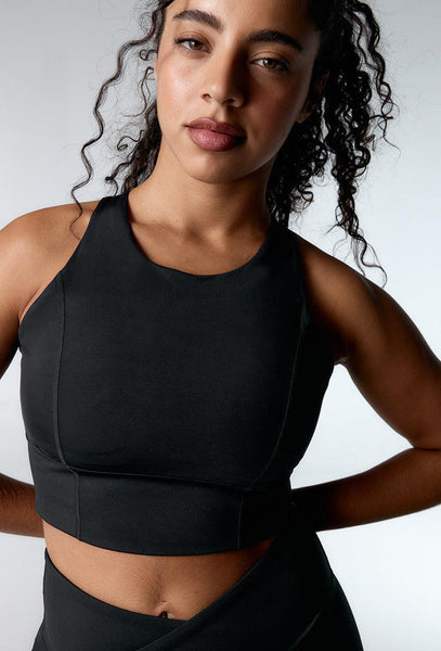 Top deportivo sujeción alta Diardi - Black-Black Limba