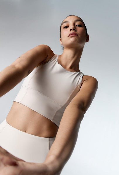 Top deportivo sujeción alta Diardi - Cream-Black Limba