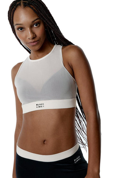 Top deportivo sujeción alta Evolve - Black & Cream-Black Limba