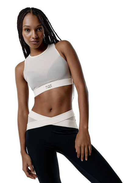 Top deportivo sujeción alta Evolve - Black & Cream-Black Limba