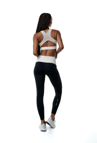 Top deportivo sujeción alta Evolve - Black & Cream-Black Limba