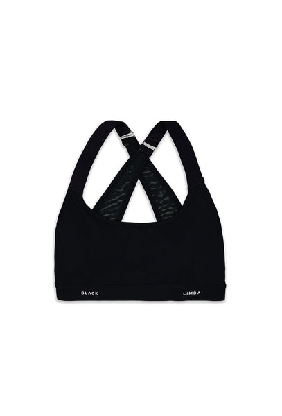 Top deportivo sujeción alta Skyline Mesh - Black-Black Limba