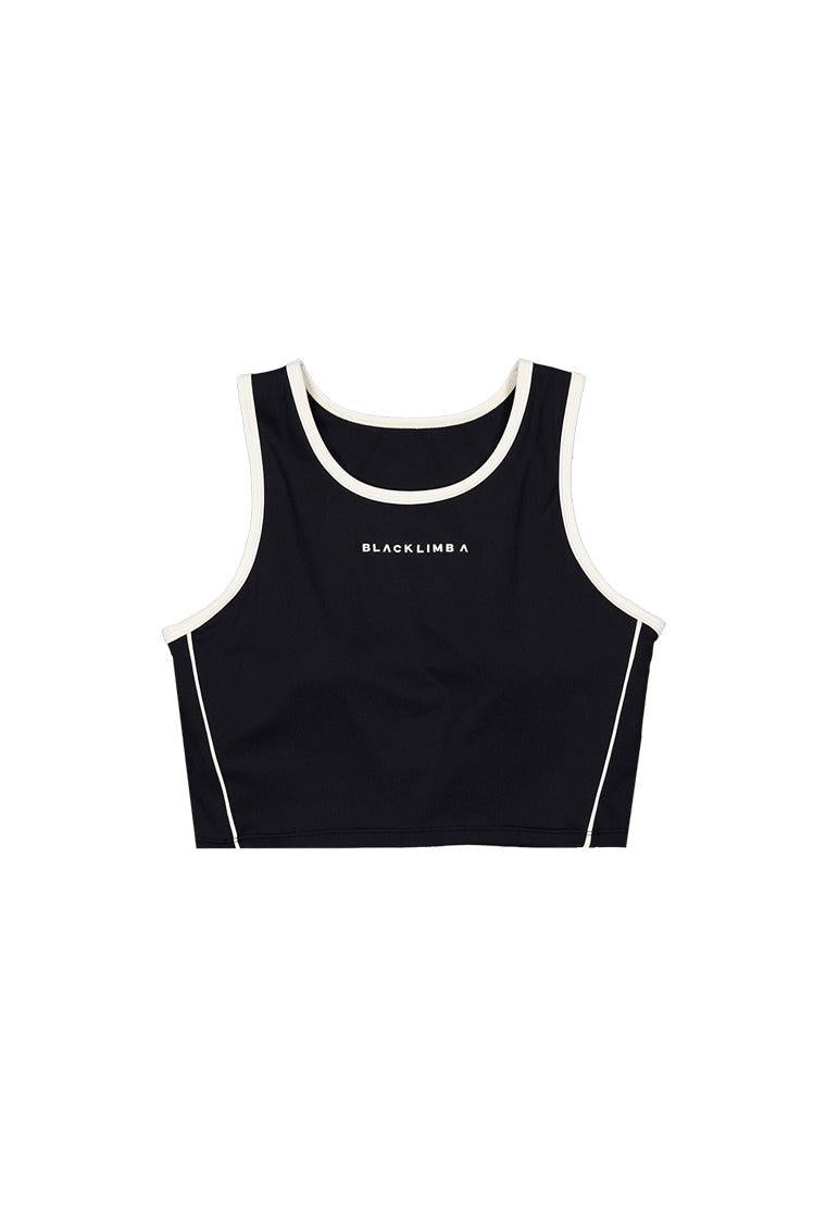 Top deportivo sujeción alta Streamline - Black & Cream-Black Limba