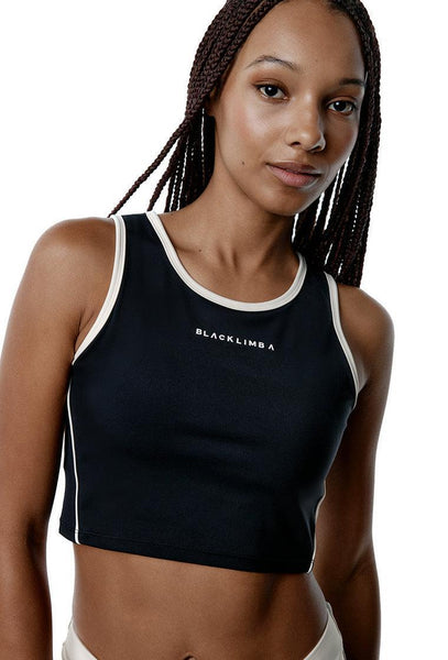 Top deportivo sujeción alta Streamline - Black & Cream-Black Limba