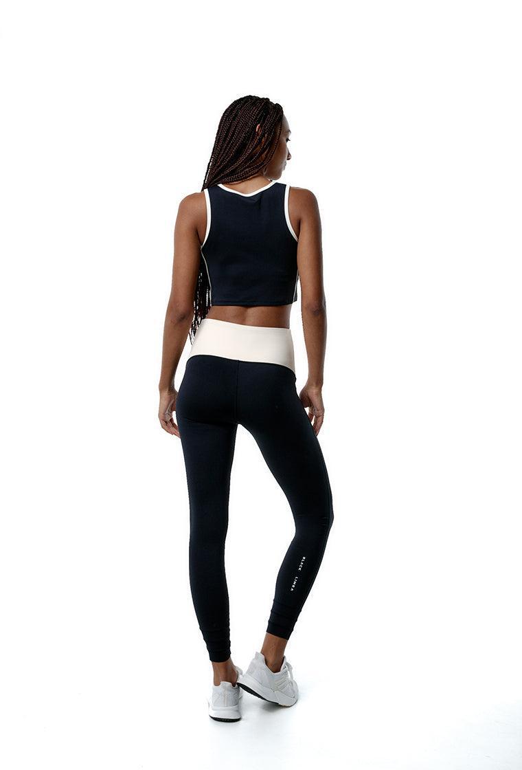 Top deportivo sujeción alta Streamline - Black & Cream-Black Limba