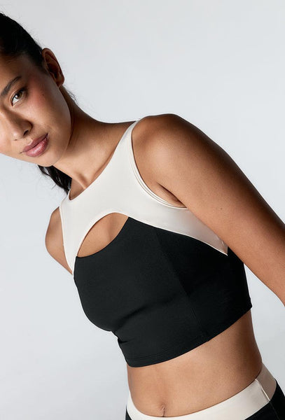 Top deportivo sujeción alta Taijitu - Black-Black Limba