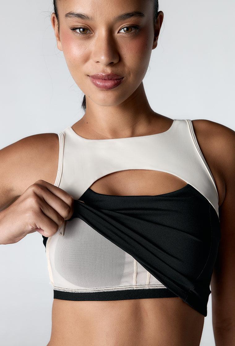 Top deportivo sujeción alta Taijitu - Black-Black Limba