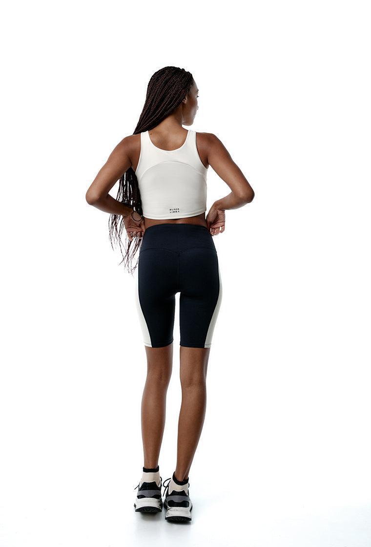 Top deportivo sujeción alta Taijitu - Cream-Black Limba