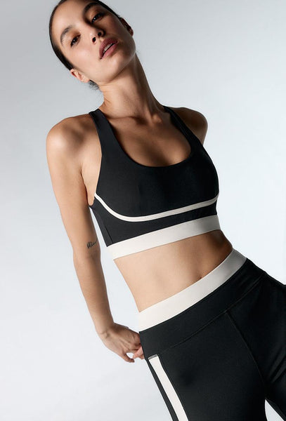 Top deportivo sujeción alta Tao - Black-Black Limba