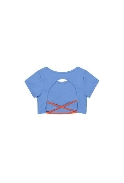 Top deportivo sujeción media Arc - Persian jewel & Coral-Black Limba