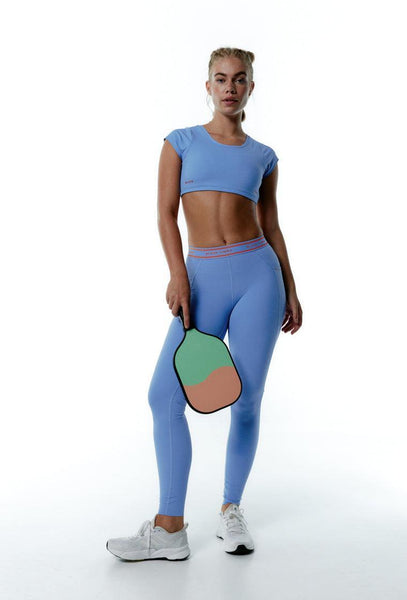 Top deportivo sujeción media Arc - Persian jewel & Coral-Black Limba